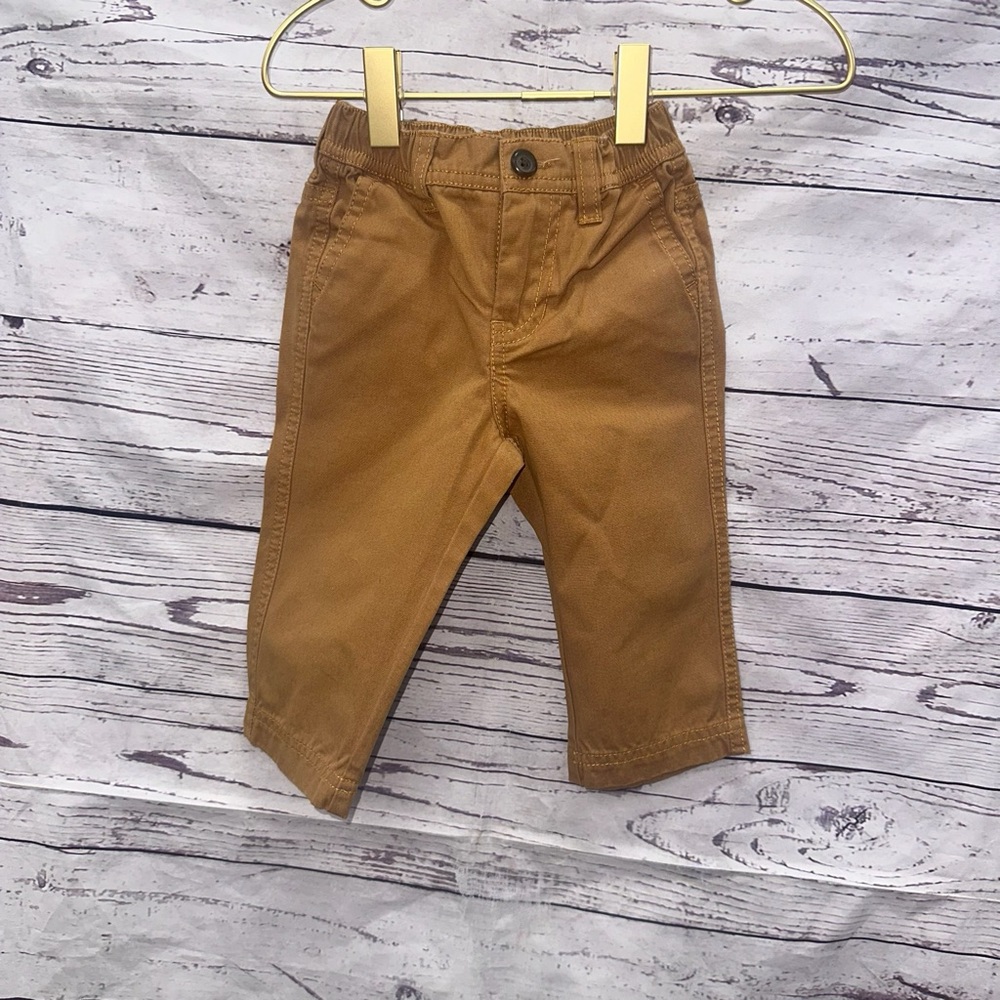 Tea Collection Boys Tan Brown Pants size 3-6 Months